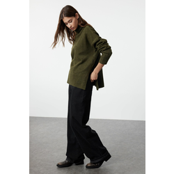 Trendyol Khaki Soft Textured Turtleneck Knitwear Sweater