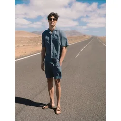 Reserved - Slim šorts sa dodatkom lana