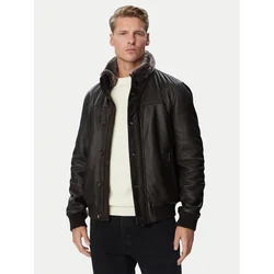 Milestone Usnjena jakna MSNewton 631014 21465 Temno rjava Regular Fit
