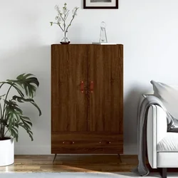 Visoka komoda smeđa boja hrasta 69,5x31x115cm konstruirano drvo