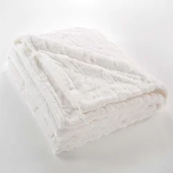 Kremno bela odeja iz mikropliša 180x220 cm Foxy – douceur dintérieur