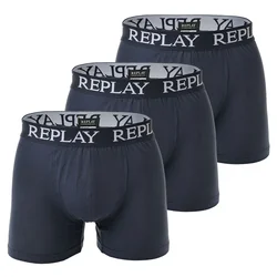 REPLAY Boksarice marine / temno modra / off-bela