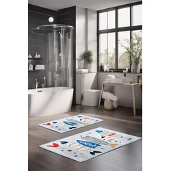 Lessentiel Maison Set prostirki za kupatilo CT-5275, 2 Komada, Šarena