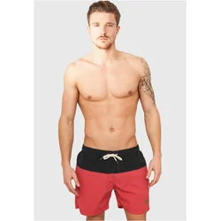 Mens Block Swimsuit Black/Red