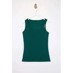 Trendyol Curve Ženska bluza Tbbss25Af00091, Zelena