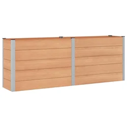 Vidaxl Vrtna visoka greda Rjava 250 x 50 x 91 cm