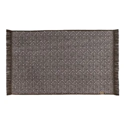 Temno rjava tekstilna kopalniška preproga 50x80 cm Morocco – Mette Ditmer Denmark