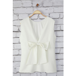 Trendyol Curve White Finike Weaving Plus Size Blouse