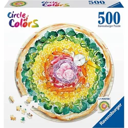 Ravensburger puzzle (slagalice) – 500pcs Krug boja – pizza RA17347