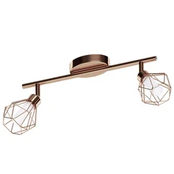 Eglo Zapata spot/2, led, g9, 2x2,5w, 2x360lm, bakar/čelik/belo staklo