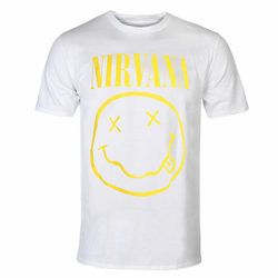 Metal majica moška Nirvana - Yellow Smiley - ROCK OFF - NIRVTS04MW