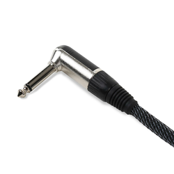 FrontStage 6,35mm-Jack kabel, 15 cm, tekstil (CJ-HC-6,3mm-6,3mm-15)