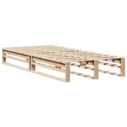 Vidaxl Posteljni okvir brez vzmetnice 90x190 cm trdna borovina