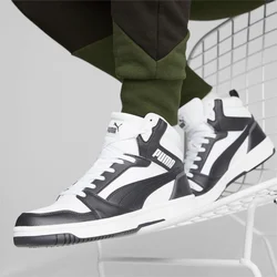 PUMA Rebound Sneakers, White/Black/Shadow Grey