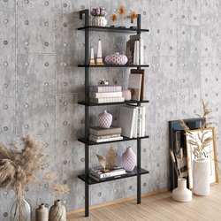 Hanah Home Polica 60?x174x22cm Crna