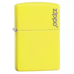 Zippo upaljač Neon Yellow Zippo Logo