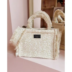 SORENA HANDMADE Bohina Leros Mini ženska torba, Bež