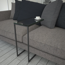 Hanah home Klub sto Callen 46x62x26cm Antracit
