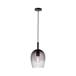 Nordlux - Visilica na sajli UMA 1xE27/40W/230V prečnik 18 cm crna/dimljena