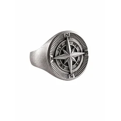 REYTEL Prstan Compass Polar Star srebrna