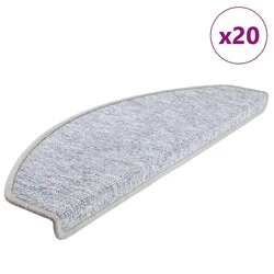 Prostirke za stepenice 20 kom 65x24x4 cm svijetlo sive poluokrugle velike