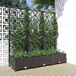 Vrtna žardinjera s rešetkom crna 120x40x121,5 cm PP