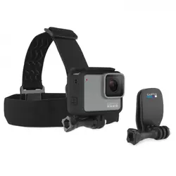 Oprema za akcione kamere GoPro Head Strap + QuickClip - ACHOM-001  Nosač Putovanje i porodica Crna