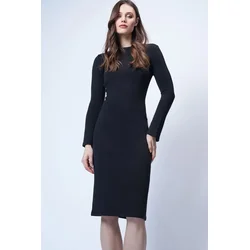 Trend Alacati Stili Ženska haljina Alc-X14774, Crna