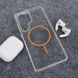 Maska za Samsung S25 Ultra narandžasto Mag Case Clear Slim