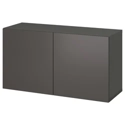BESTA Spojene police i vrata, tamnosiva/Lappviken tamnosiva, 120x42x64 cm