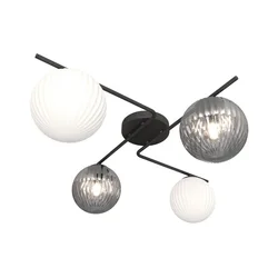 Plafonsko svetlo AZURA 4xE14/10W/230V crna/siva/bela
