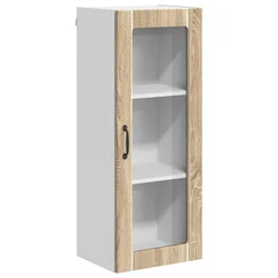 Vidaxl Stenski stekleni omarica LUCCA Sonoma hrast 40 x 31 x 100 cm
