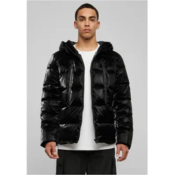 Shark Skin Puffer Jacket Black
