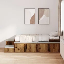 Krevet s ladicama s pohranom Staro drvo 234 x 103 x 53.5 cm