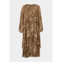 MICHAEL Michael Kors Obleka karamel/temno rjava/bela