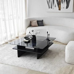 Hanah Home Klub sto Saga Square, 90x35x90 cm, Crni