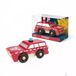 Drveno vatrogasno vozilo sa magnetima J05218