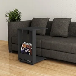 Hanah home Klub sto Edi 37x60x45cm Antracit
