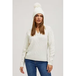 Marisse Pearl Pompom Hat