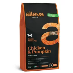 Alleva Natural PUPPY maxi – PIŠČANEC & BUČA 2 kg