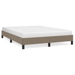 Vidaxl Posteljni okvir brez vzmetnice taupe 140x200 cm blago