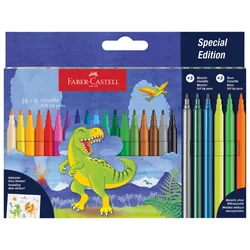 Flomaster školski Faber Castell 1/18+6 Dinosaur 554222