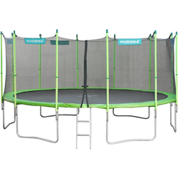 trampolin z zaščitno mrežo in stopnicami Hudora 480 cm