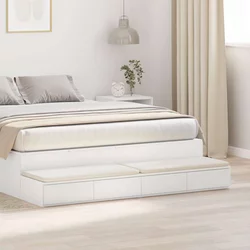 Ladice za krevet Bijelo 140 x 36,5 x 16,5 cm Konstruirano drvo