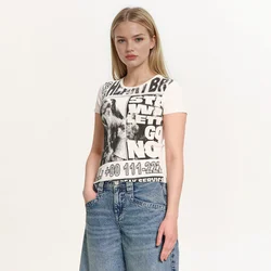 Cropp - Majica s printom - light grey