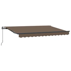 Skrovita tenda Sivosmeđa 3,5 x 2 m tkanina