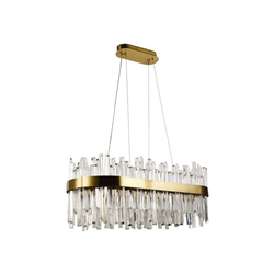 LED prigušiva kristalni luster na sajli LED/90W/230V + daljinski upravljač