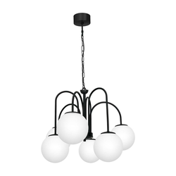 Luster na lancu CAMBRIDGE 6xE14/60W/230V crna
