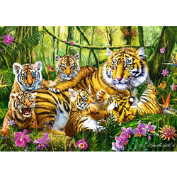 Trefl - Puzzle Tiger family - 500 kosov