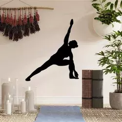 Wallity Zidna dekoracija Yoga 13, 47 x 55 cm, Crna